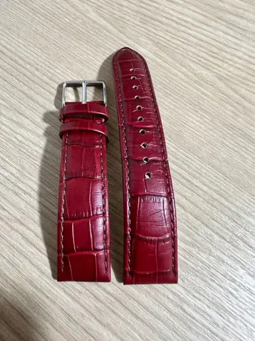 SEIKO 가죽 벨트 20mm 와인 레드