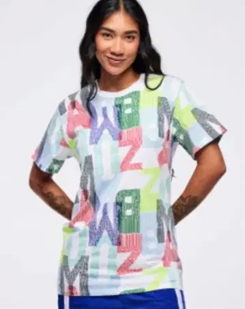 ZUMBA WEAR 정품 반팔 T셔츠 올 패턴 XL/XXL