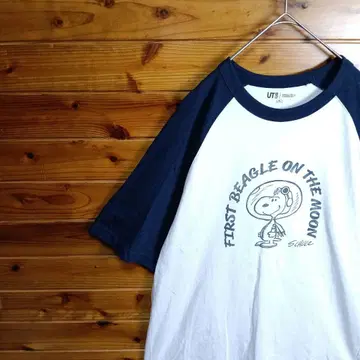 UNIQLO PEANUTS 반팔 T셔츠 SNOOPY 스누피 래글런 소매