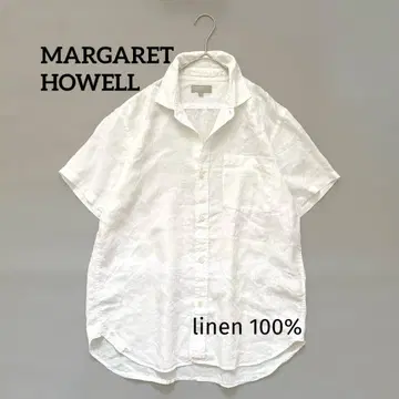 [고품질] 마가렛호웰 린넨 컷어웨이 셔츠 화이트 M 일본제