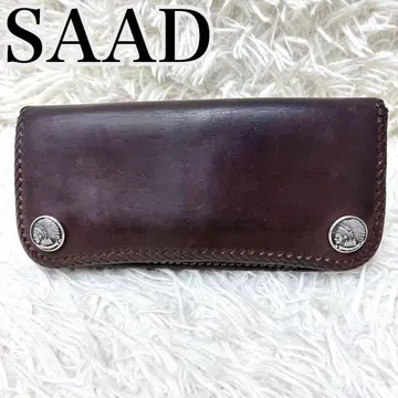 SAAD 바이커즈 롱 지갑 콘초 뜨개질 브라운