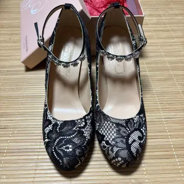 JELLY BEANS 레이스 비쥬 펌프스 25.5cm