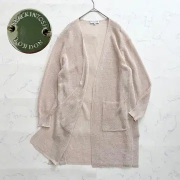 매킨토시 런던 롱 가디건 시어 린넨 메탈 로고 38