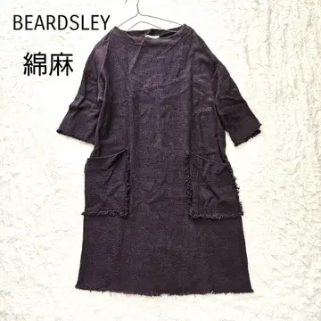 BEARDSLEY 비어즐리 프린지 빅 포켓 부착 원피스 면린넨