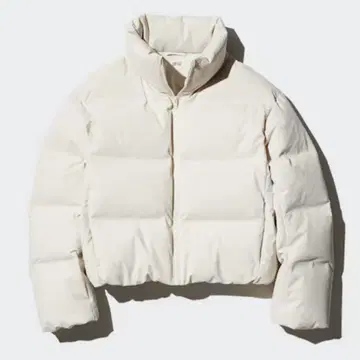 UNIQLO 심리스 다운 숏 자켓 내추럴 M