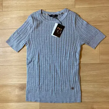 DAKS LONDON 반팔 니트 그레이 38 새상품