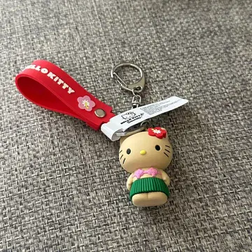 HELLO KITTY 하와이 한정판 키티 플라댄스 키링