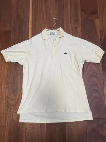 LACOSTE 피케 셔츠 USA제 코튼 100% 아이보리 M