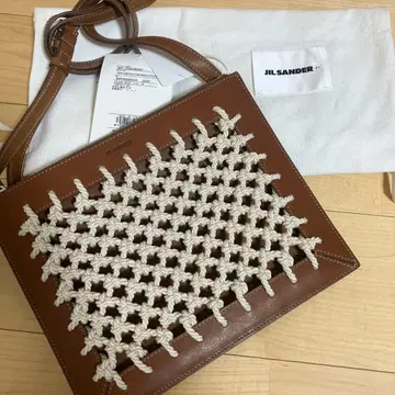 새상품 질 샌더 열쇠뜨기 숄더백 가죽