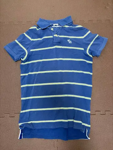Abercrombie & Fitch 피케 셔츠 블루 보더 S