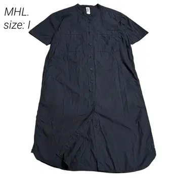 MHL. 밴드 카라 반팔 풀오버 셔츠 원피스 코튼 1