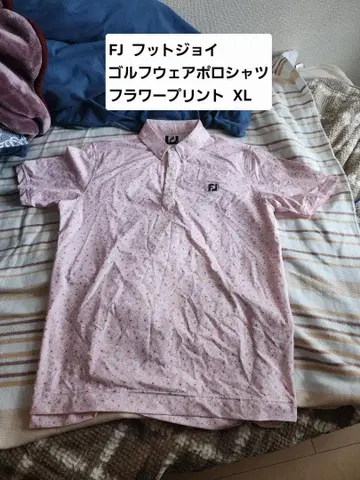 [ 미사용 ] 풋조이 골프웨어 플라워 프린트 반팔 폴로 XL