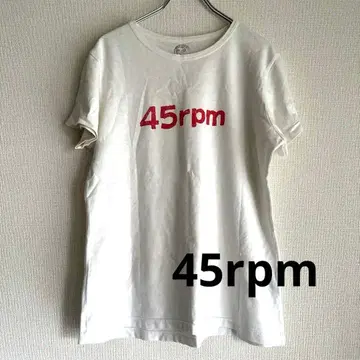 [주말 한정 sale!] 45rpm 로고 프린트 반팔 T셔츠 화이트