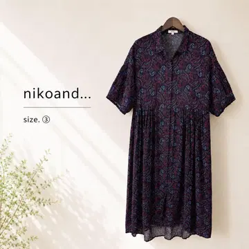 79 새상품급 빅 사이즈 nikoand - 페이즐리 원피스