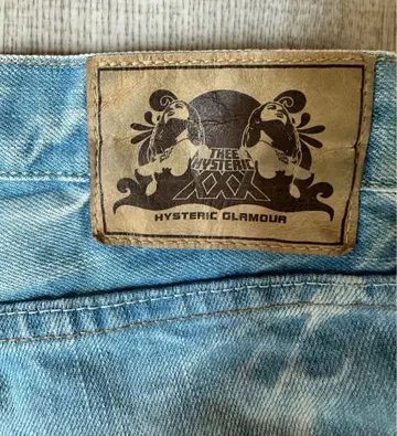 HYSTERIC GLAMOUR XXX 패치워크 데님 팬츠