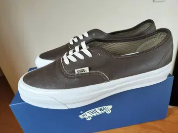 미사용 27.0cm VANS 프리미엄 오센틱 천연 가죽 브라운