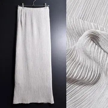 SPECCHIO PLEATS 플리츠 롱 스커트 I라인 40 그레이