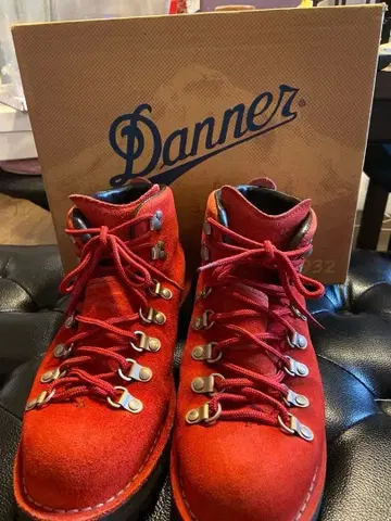 Danner 워크 부츠 레드 스웨이드