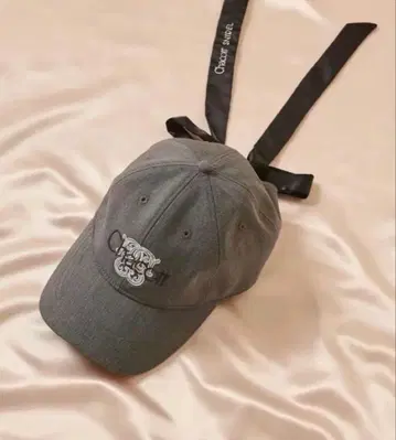 SNIDEL x Chacott 콜라보 캡 그레이 자수 로고 리본 포함