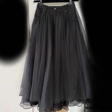 메루카리 최저가 라벨에튀드 샤샤 스커트 데님 도킹