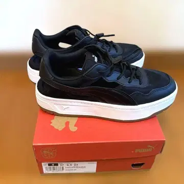 PUMA 코트 랠리 스카이 뮬 스니커즈 블랙 23cm