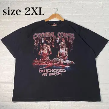 한정 할인 CANNIBAL CORPSE 밴드T 메탈T 양면 2XL 블랙