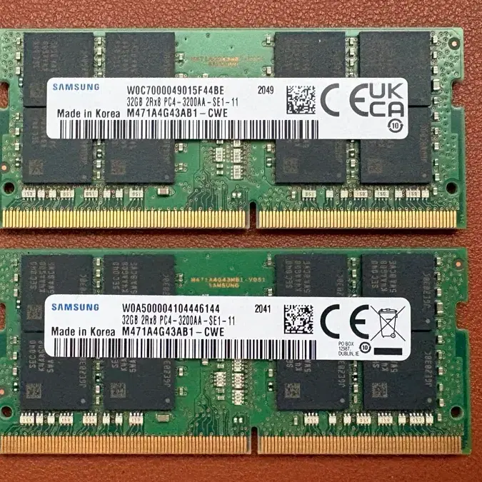 삼성 노트북 DDR4 PC4-3200AA 32GB 2개