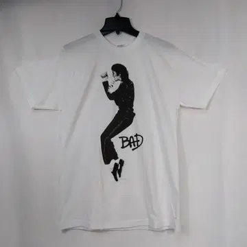 하자품 Michael Jackson 마이클 잭슨 BAD T셔츠 화이트 L