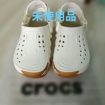 미사용품 Crocs 사보 클로그 샌들 화이트