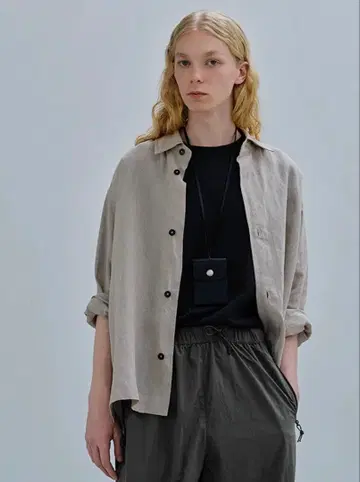 마가렛호웰 24SS SHIRTING LINEN SHIRT L