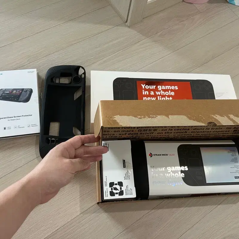 스팀덱 OLED 2tb SSD 풀박스 + 보호필름 + 케이스