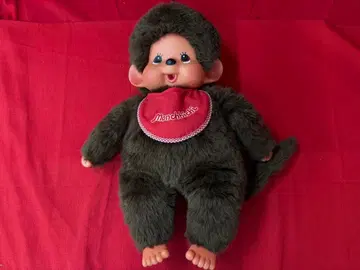 세키구치 몽치치 L 사이즈 약 45cm 턱받이 포함 봉제 인형 레트로