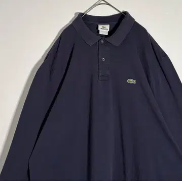 LACOSTE 라코스테 자수 로고 사슴 무늬 긴팔 피케 셔츠