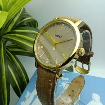 [여름 대세일] TIMEX 손목시계 쿼츠 골드 컬러