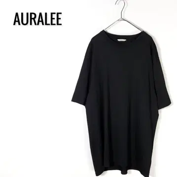 AURALEE LUSTER PLAITING TEE BLACK 5