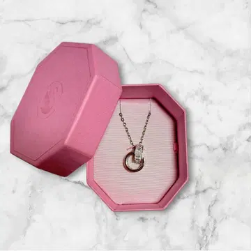 SWAROVSKI 스와로브스키 목걸이 핑크 스톤 박스 포함 새상품급