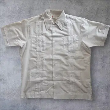 70's Vintage ROMANI 쿠바 셔츠 반팔 화이트 XL