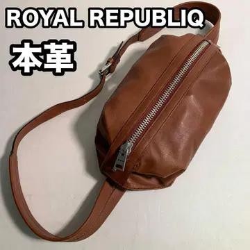 ROYAL REPUBLIQ 천연 가죽 가죽 바디백 브라운 사선 크로스백