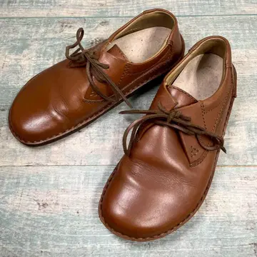 새상품급 BIRKENSTOCK 가죽 신발 브라운 24.5