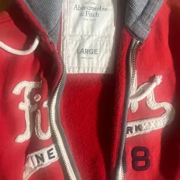 Abercrombie & Fitch 집업 후드티 레드 L