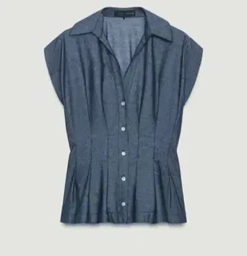 ZARA 슬리브리스 페플럼 셔츠