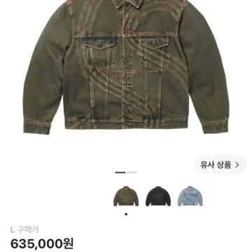 [L]シュプリーム SロゴデニムトラッカージャケットダーティーSUPREME S logo