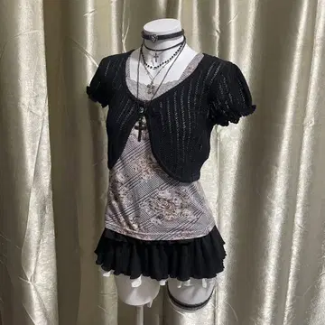 볼레로 가디건 라메 다크코어 맥브링 고스로리 일본제
