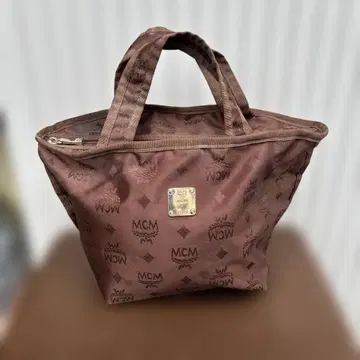 MCM 핸드백 브라운 로고 올 패턴