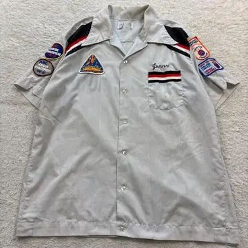 HILTON 70s 빈티지 볼링 셔츠 자수 와펜