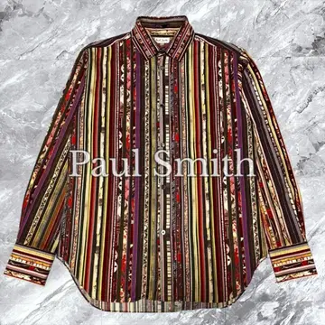 Paul Smith 폴스미스 긴팔 셔츠 멀티 스트라이프 올 패턴 L