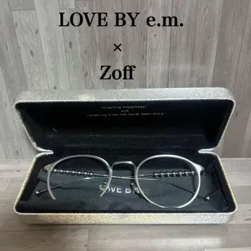 새상품급 LOVE BY e.m. Zoff 콜라보 안경 실버 고급