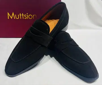 Muttsion 스웨이드 페니 로퍼 브라운
