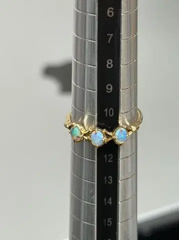 agete K10 반지 다이아 오팔 아가트 11호