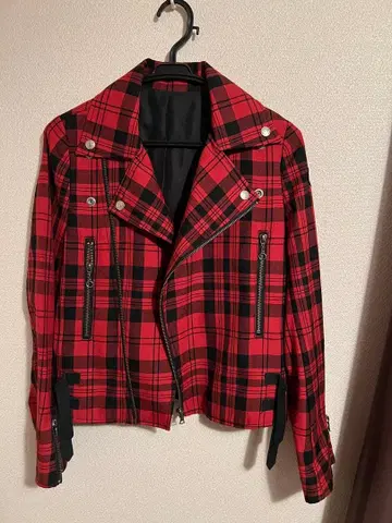 HYSTERIC GLAMOUR 체크 라이더 자켓, 스커트 세트